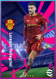 Lorenzo Pellegrini eFootball 2026 player card, 83 OVR AMF