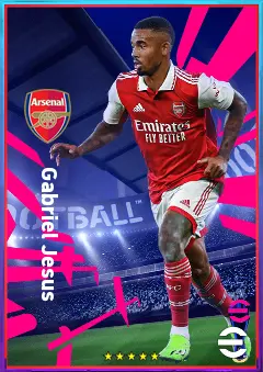 Gabriel Jesus eFootball 2026 player card, 84 OVR CF