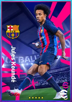 Jules Koundé eFootball 2026 player card, 85 OVR CB