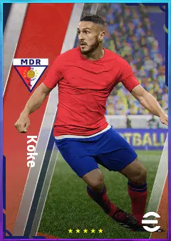 Koke eFootball 2026 player card, 82 OVR CMF