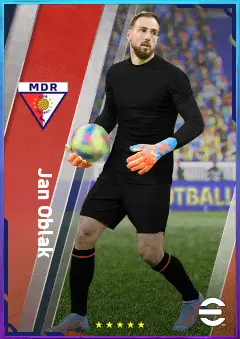 Jan Oblak eFootball 2026 player card, 86 OVR GK