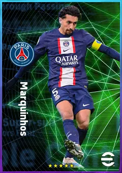 Marquinhos eFootball 2026 player card, 85 OVR CB
