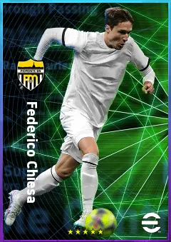 Federico Chiesa eFootball 2026 player card, 84 OVR RWF