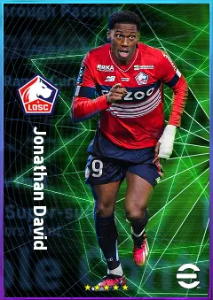 Jonathan David eFootball 2026 player card, 83 OVR CF