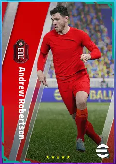 Andrew Robertson eFootball 2026 player card, 83 OVR LB