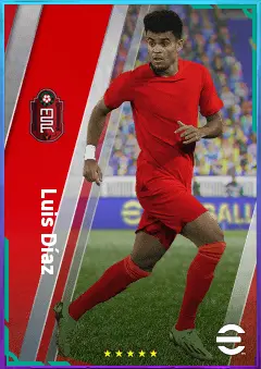 Luis Díaz eFootball 2026 player card, 84 OVR LWF