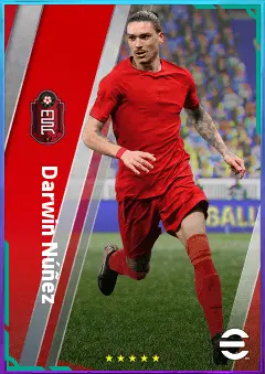 Darwin Núñez eFootball 2026 player card, 83 OVR CF