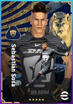 Sebastián Sosa eFootball 2026 player card, 77 OVR GK