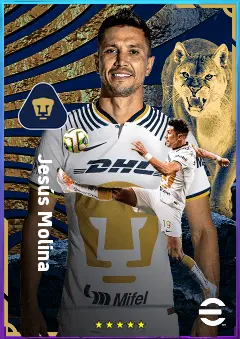 Jesús Molina eFootball 2026 player card, 74 OVR DMF