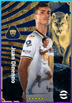 Juan Dinenno eFootball 2026 player card, 77 OVR CF
