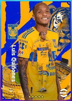 Luis Quiñones eFootball 2026 player card, 77 OVR LWF