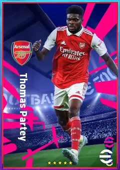 Thomas Partey eFootball 2026 player card, 83 OVR DMF