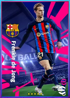 Frenkie de Jong eFootball 2026 player card, 85 OVR CMF