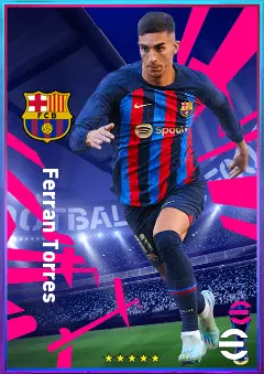 Ferran Torres eFootball 2026 player card, 83 OVR LWF
