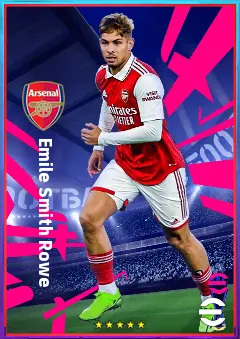 Emile Smith Rowe eFootball 2026 player card, 82 OVR LMF