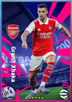 Granit Xhaka eFootball 2026 player card, 82 OVR CMF