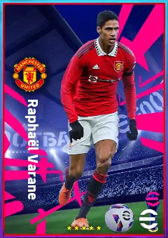 Raphaël Varane eFootball 2026 player card, 83 OVR CB