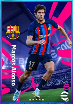 Marcos Alonso eFootball 2026 player card, 80 OVR LB