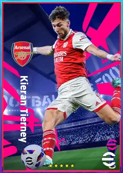 Kieran Tierney eFootball 2026 player card, 82 OVR LB