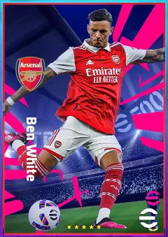 Ben White eFootball 2026 player card, 83 OVR CB