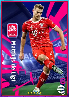 Matthijs de Ligt eFootball 2026 player card, 86 OVR CB