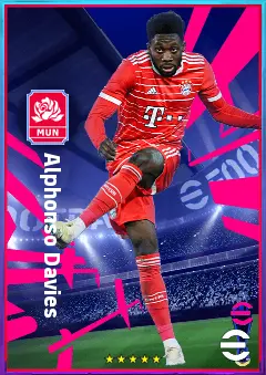 Alphonso Davies eFootball 2026 player card, 84 OVR LB
