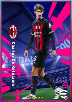 Charles De Ketelaere eFootball 2026 player card, 80 OVR AMF
