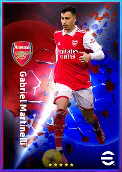 Gabriel Martinelli eFootball 2026 player card, 82 OVR LMF