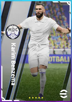 Karim Benzema eFootball 2026 player card, 88 OVR CF