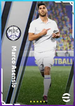 Marco Asensio eFootball 2026 player card, 82 OVR RWF