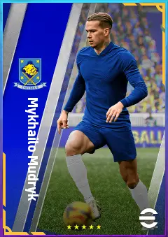 Mykhailo Mudryk eFootball 2026 player card, 81 OVR LWF