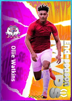 Ollie Watkins eFootball 2026 player card, 81 OVR CF