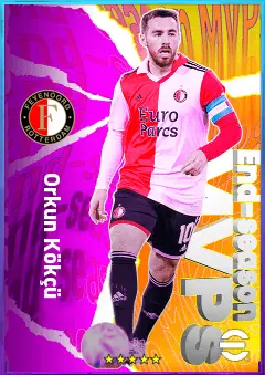 Orkun Kökçü eFootball 2026 player card, 80 OVR CMF