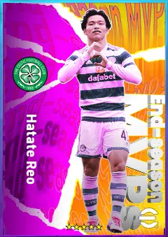 Hatate Reo eFootball 2026 player card, 77 OVR CMF