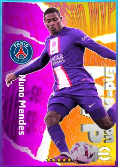 Nuno Mendes eFootball 2026 player card, 82 OVR LB