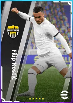 Filip Kostić eFootball 2026 player card, 82 OVR LMF