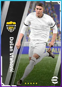 Dušan Vlahović eFootball 2026 player card, 85 OVR CF
