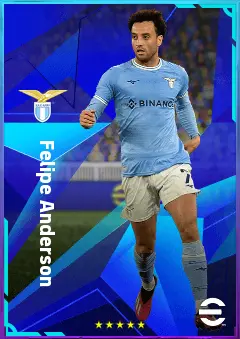 Felipe Anderson eFootball 2026 player card, 80 OVR RWF