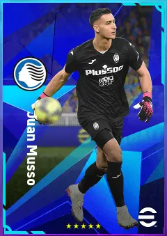 Juan Musso eFootball 2026 player card, 82 OVR GK