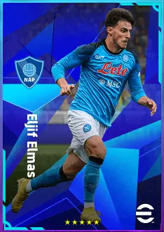 Eljif Elmas eFootball 2026 player card, 81 OVR CMF