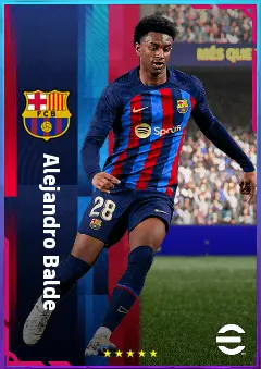 Alejandro Balde eFootball 2026 player card, 80 OVR LB