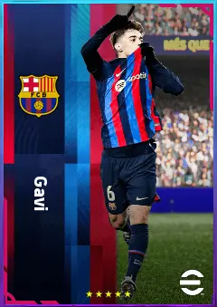 Gavi eFootball 2026 player card, 84 OVR CMF