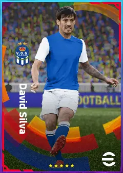 David Silva eFootball 2026 player card, 82 OVR AMF