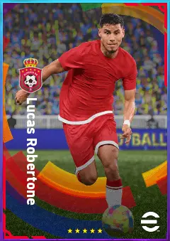 Lucas Robertone eFootball 2026 player card, 78 OVR CMF