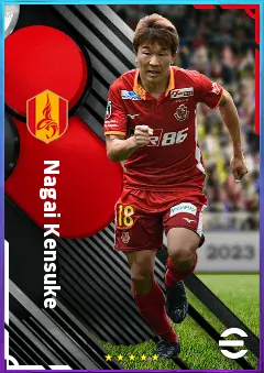 Nagai Kensuke eFootball 2026 player card, 73 OVR CF