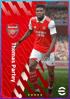 Thomas Partey eFootball 2026 player card, 83 OVR DMF
