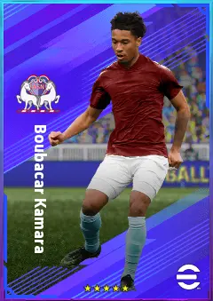 Boubacar Kamara eFootball 2026 player card, 81 OVR DMF