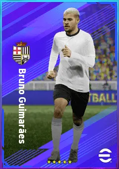 Bruno Guimarães eFootball 2026 player card, 83 OVR DMF