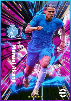 Manuel Akanji eFootball 2026 player card, 81 OVR CB