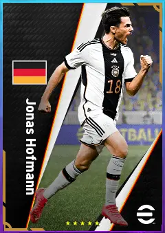 Jonas Hofmann eFootball 2026 player card, 83 OVR RWF